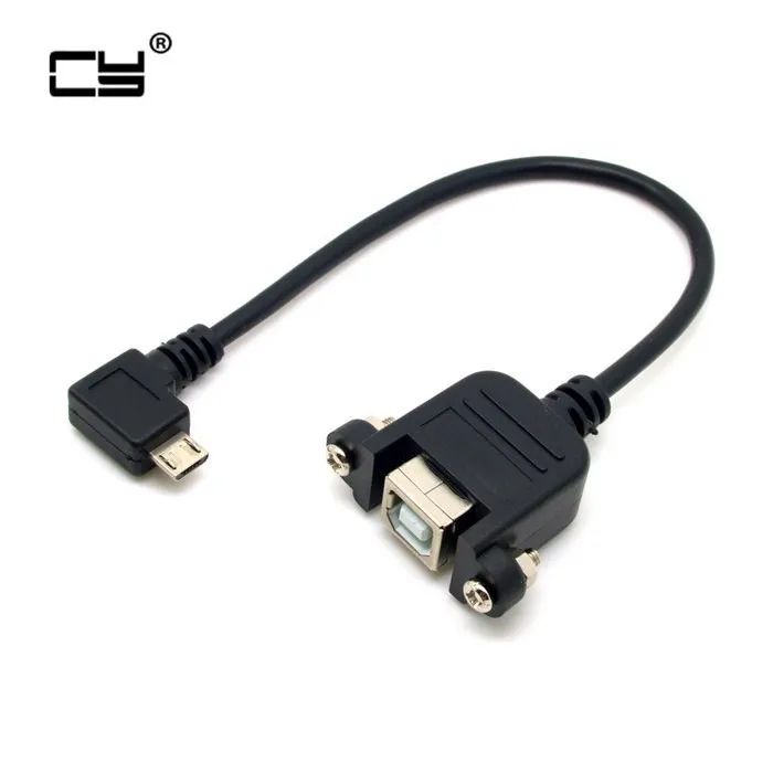 Кабель Micro USB 5pin V8 с левым углом 90 градусов панельный монтажный кабель разъемами