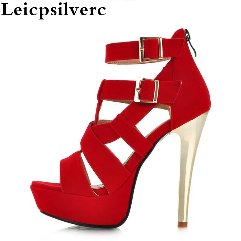 

Summer new Rome women fish mouth sandals night shop sexy super heeled shoes