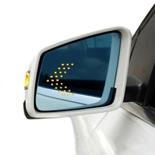 Синий Стекло Широкий угол обзора с подогревом led поворотов боковые зеркала заднего вида Стекло для mercedes benz X156 GLA 200 220 260