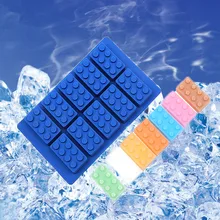 Diy silicone lego ice cube caixa de gelo moldes de chocolate geléia moldes doces bolo molde bakeware frete grátis