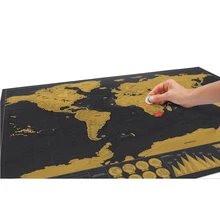 Роскошная черная декоративная карта мира, Скретч Карта мира, персонализированная карта для путешествий, скретч для карты, украшение для дома, наклейки на стену