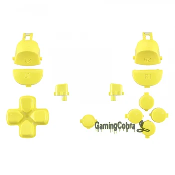 

Glossy Yellow Full Set Buttons L1R1 L2R2 Dpad Replacement Parts for PS4 Slim Pro Controller JDM-040 JDM-050 JDM-055 - SP4J0121