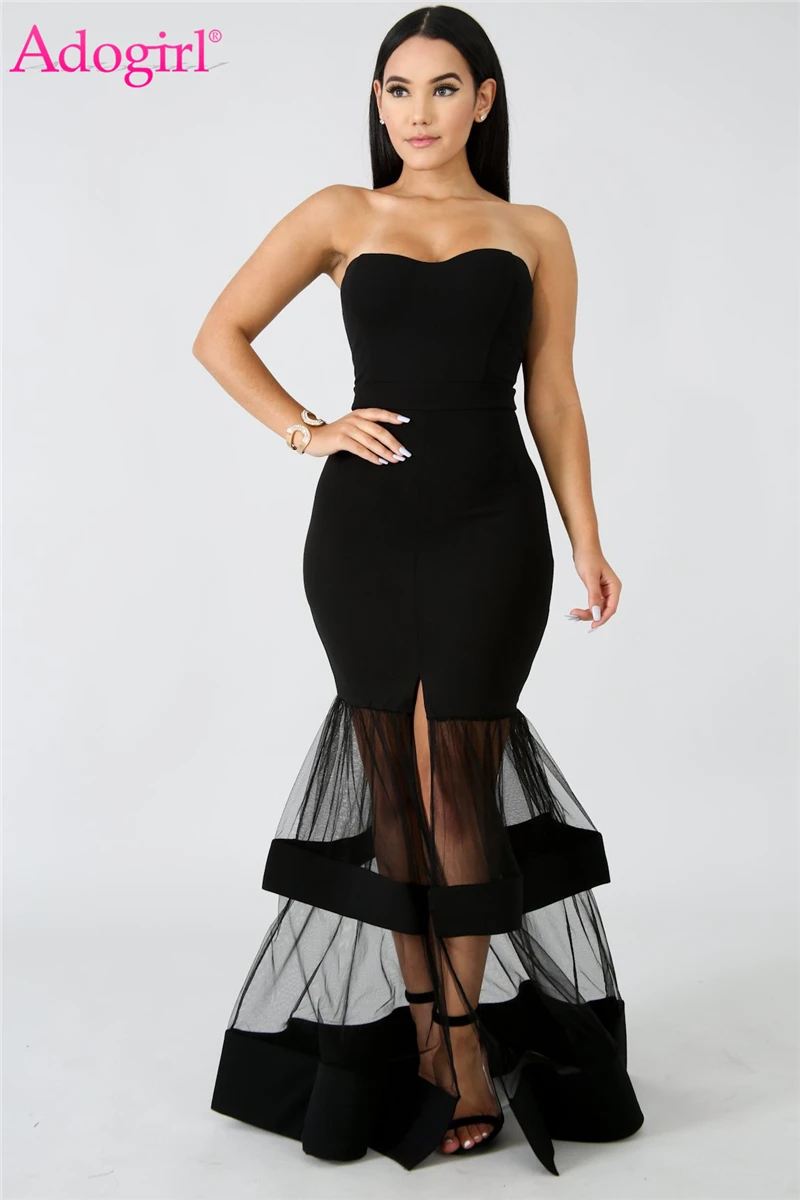strapless bodycon prom dress