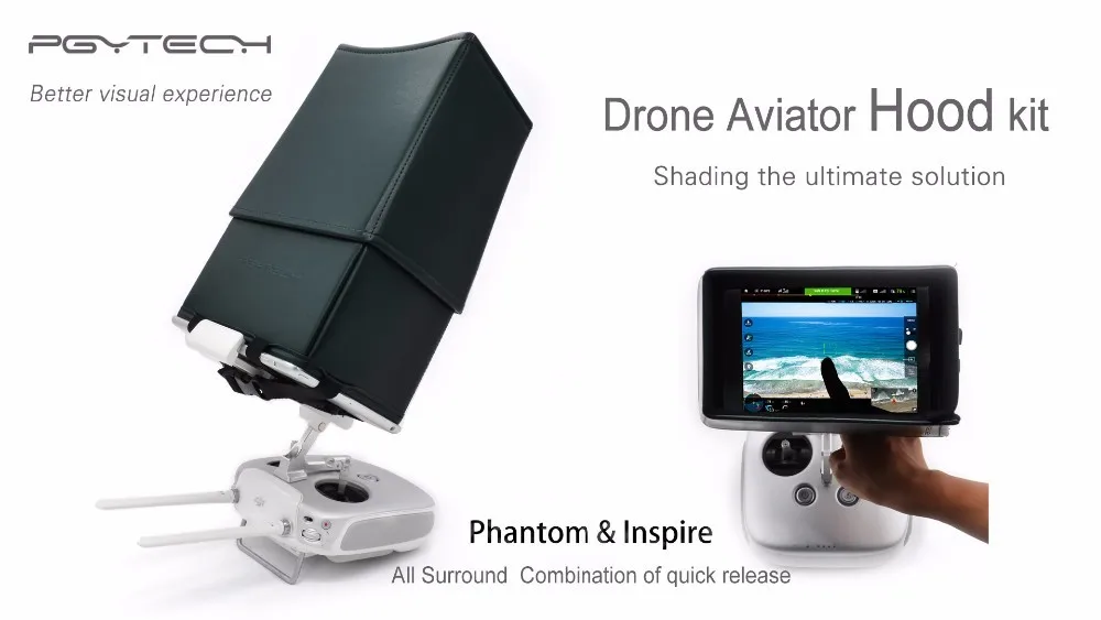 PGY Drone Aviator Hood Kit Remote Control RC Sun Hood Shade Upgraded DJI Phantom 2 3 4 Inspire 1 Quadcopter Parts Accessories