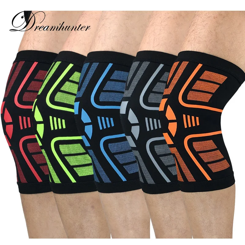 تشغيل الدراجات الساق العجل كم محبوك الركبة منصات واقية كرة السلة الكرة الطائرة العجل الركبة دعم تستجمع قواها الرياضة نيبادس