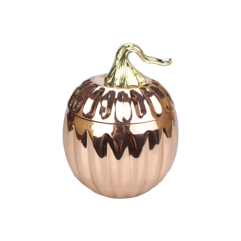 

304 stainless steel copper plated cocktail glass creative pumpkin cup shape gold plated lid bar wine glass 500ml