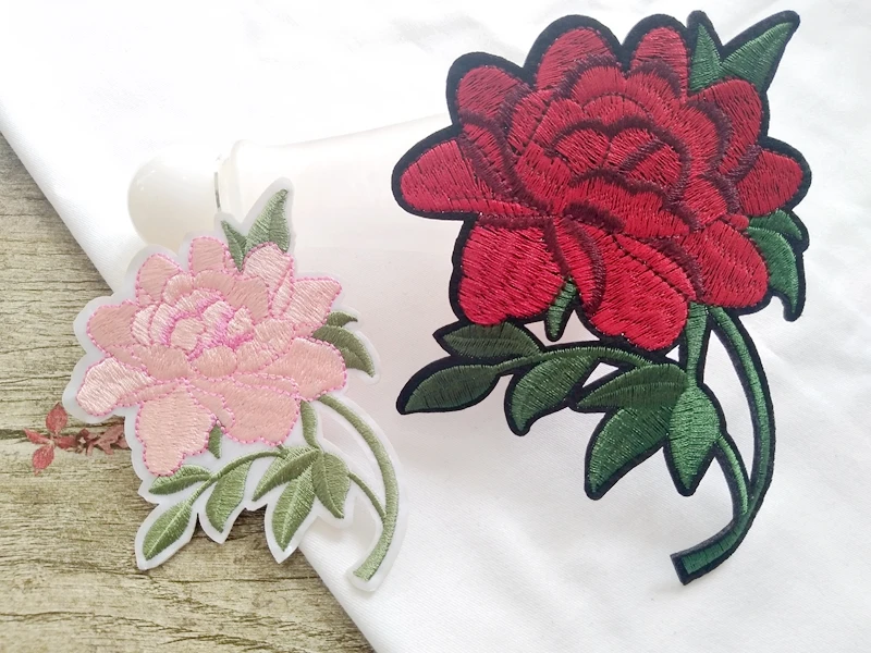 MIX2PCS Вышивка Патчи для Костюмы цветы утюг на патчи аппликация DIY аксессуары