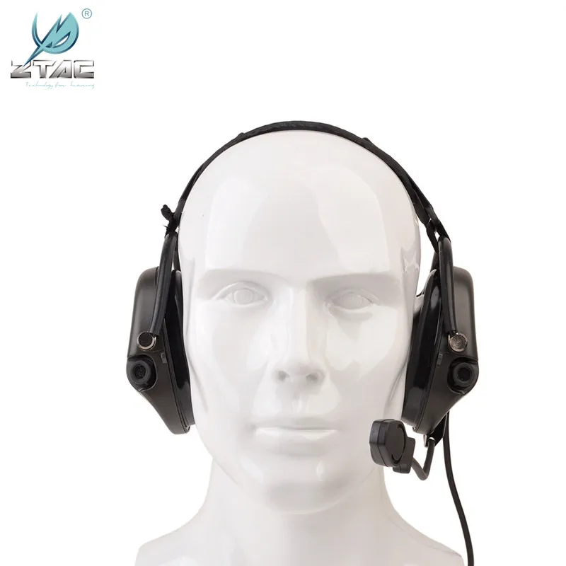 Тактические Военные наушники Z Tac Sordin Comtac TCI Liberator II Neckband U94 PTT Shooting Softair гарнитура