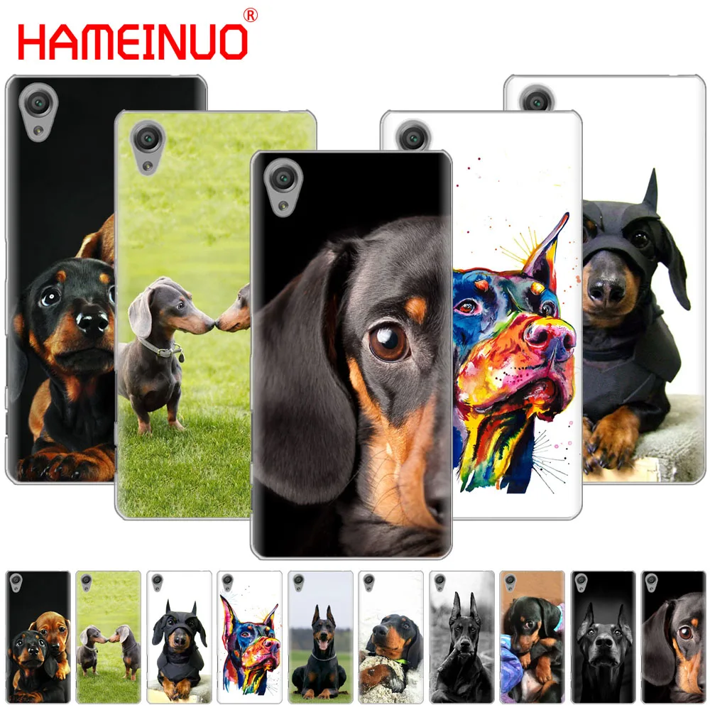 

HAMEINUO Cute Dachshund Doberman Dog Cover phone Case for sony xperia C6 XA1 XA2 XA ULTRA X XP L1 L2 X XZ1 compact XR/XZ PREMIUM