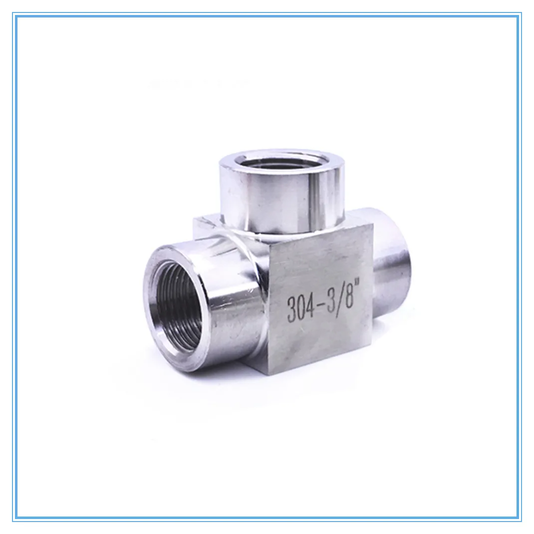 1//8/" 1//4/" 3//8/" 1//2/" 3//4/" BSP Female Tee 3 Way 304 Stainless Steel Pipe Fittings