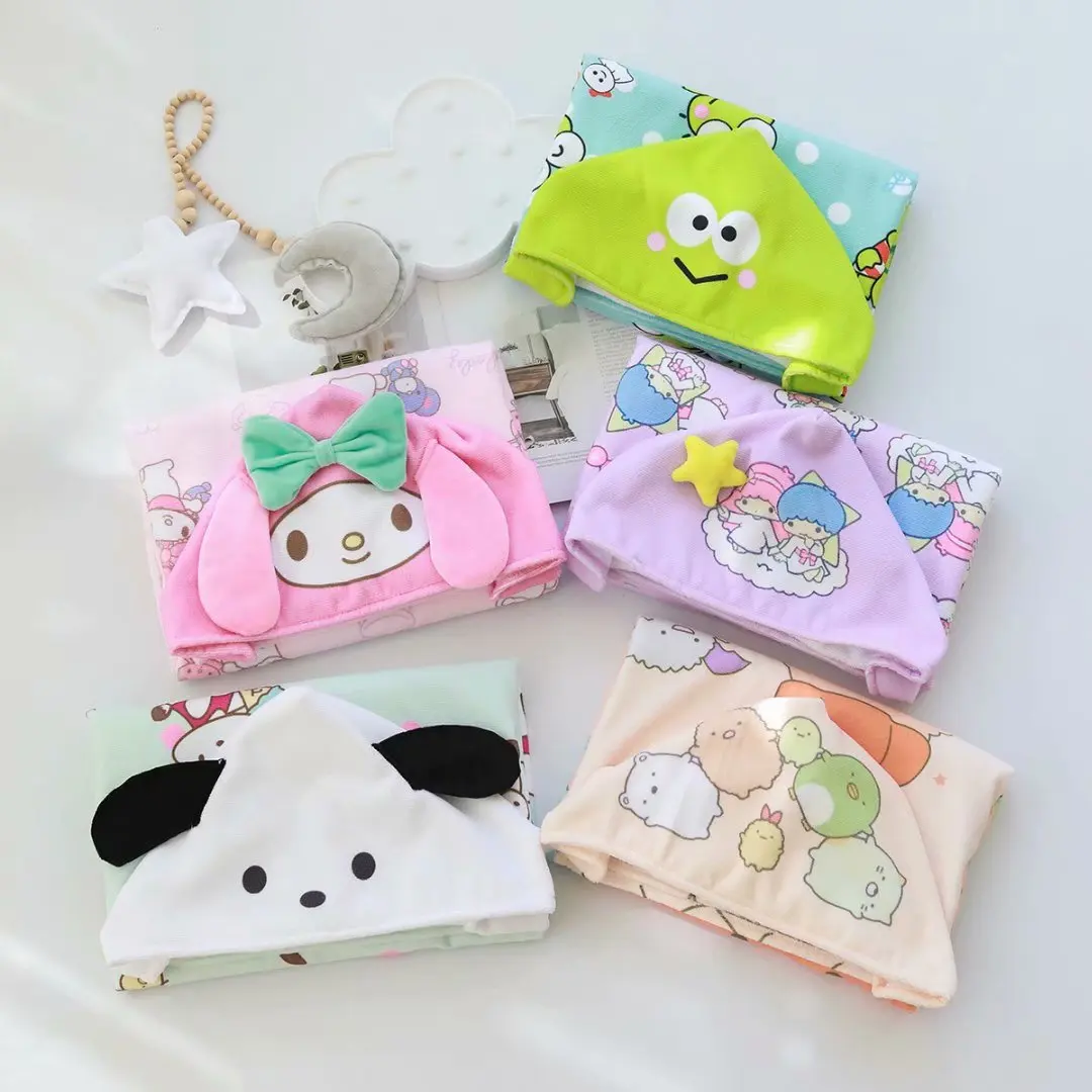 Мультфильм Sanrio, Hello Kitty с рисунками из мультфильма «My Melody Cinnamoroll pompurin Little Twin Stars детское банное полотенце халат пляжный халат летняя Одеяло