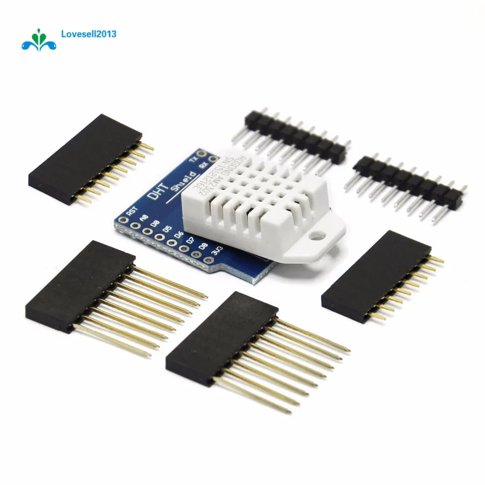 

DHT22 Shield for WeMos D1 mini digital temperature and humidity sensor