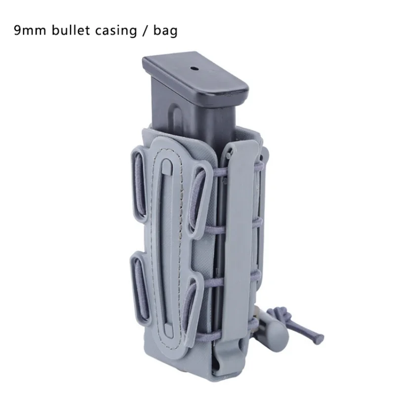 new Outdoor Molle Tactical Single Rifle Mag Pouch Bag Magazine Pouch Walkie Talkie Bags Rifle Pocket 9mm cartridge holder TX005