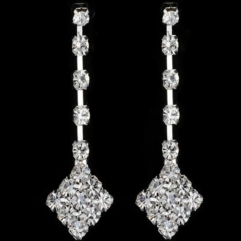 1 комплект Кристалл Капля ожерелье серьги комплект ювелирных изделий Модный свадебный комплект ювелирных изделий
