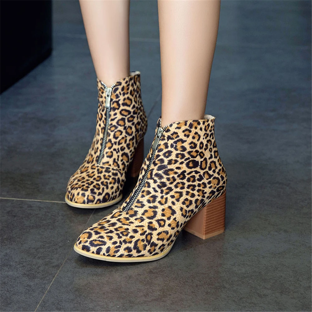 Г. Большой размер 34-50, высококачественные осенние ботинки из флока на квадратном каблуке Женская обувь элегантная обувь для отдыха на молнии женские ботинки