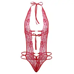 Сексуальное женское белье горячей Кружево Floral Open сексуальный бюстгальтер Babydoll открытой промежностью Тедди сексуальное эротическое