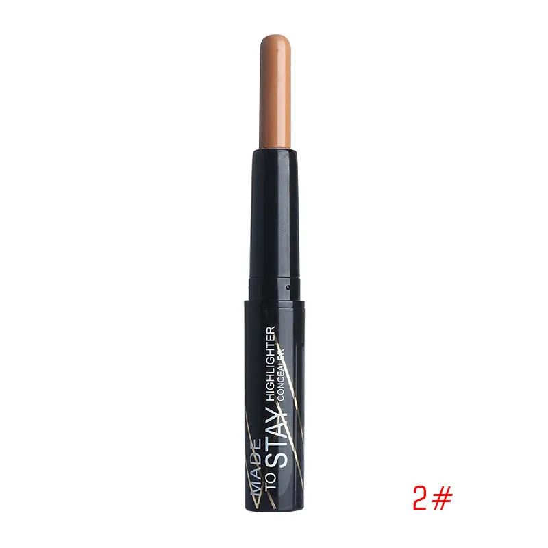 Основа для макияжа 3 цвета контурная палочка Bronzer Stick полное покрытие консилер водостойкий корректор кремового цвета Макияж 3D натуральный - Цвет: 02