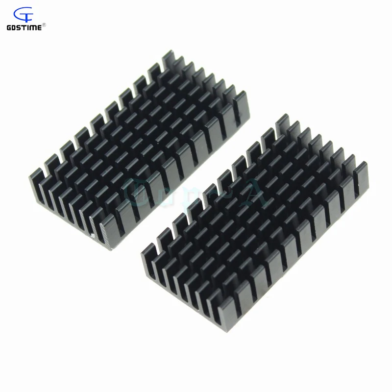 Gdstime 10 шт. 50 мм x 25 радиатор 50*25*10 IC Радиатор Черный алюминиевый охлаждающий