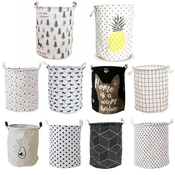 

Large Waterproof Folding Laundry Basket Clothes Storage Barrel Standing Kids Toys Storage Bucket Laundry Basket Organizer
