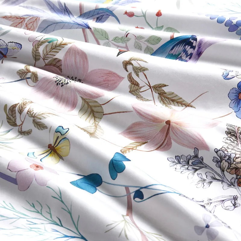 Bonenjoy Bedding Set Luxury 100%Egyptian 60S Long-staple Cotton Bed Linen Queen Size Bed Cover Birds Digital Printed Bedding Set Bonenjoy Bedding Set Luxury 100%Egyptian 60S Long-staple Cotton Bed Linen Queen Size Bed Cover Birds Digital Printed Bedding Set