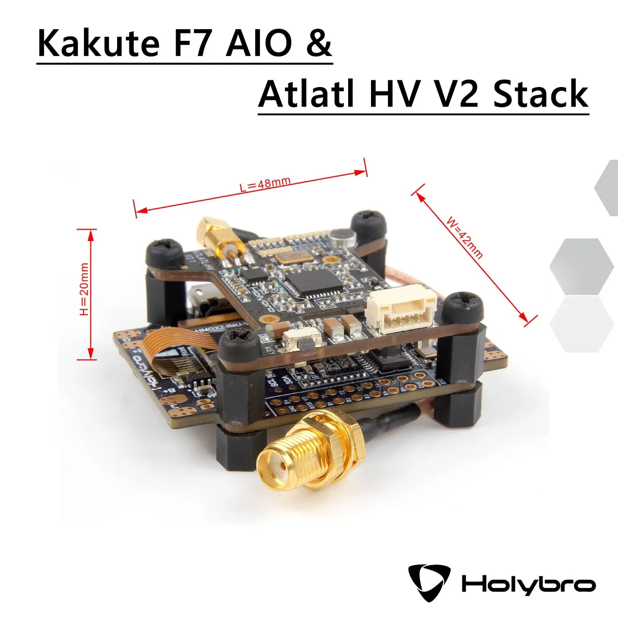 Holybro Kakute F7 V1.5 FC и Holybro Atlatl HV V2 5,8G/видеопередатчиком и Holybro Tekko32 4-в-1 35A ESC комбо для FPV RC - Цвет: F7 AIO Atlatl HV V2