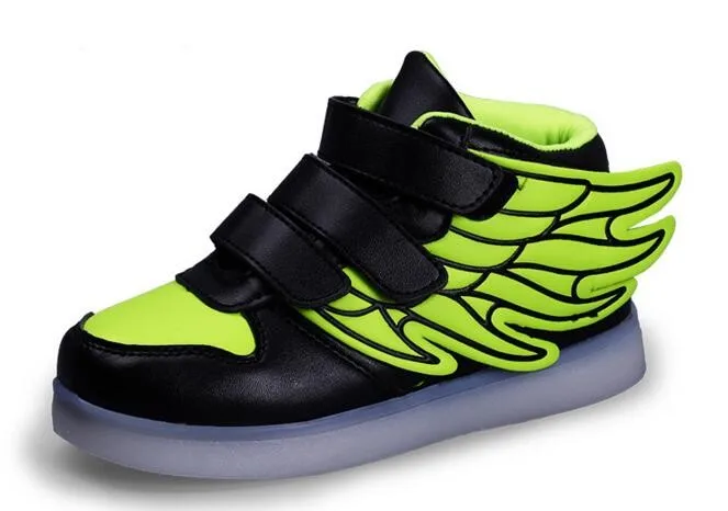 Новые модные светящиеся туфли Обувь для мальчиков Обувь для девочек Повседневное Спортивная обувь детская зарядка через USB красочный свет