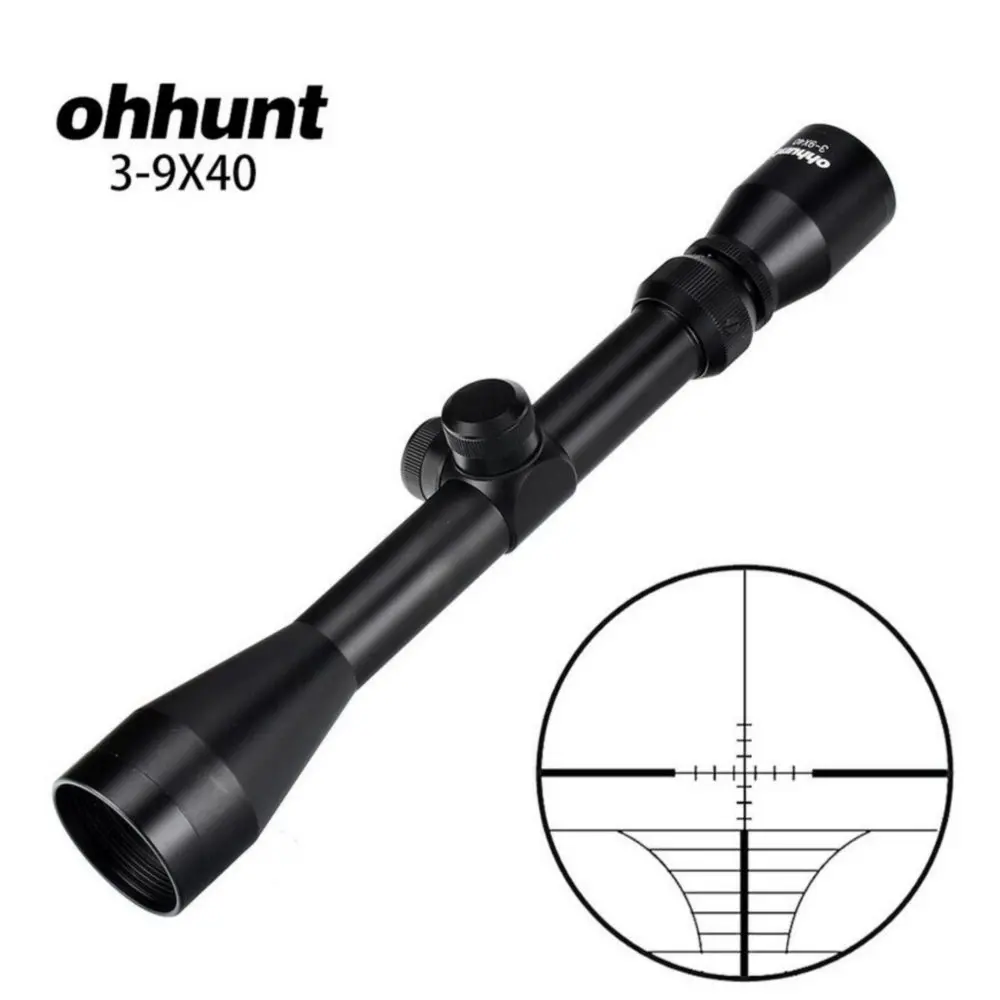 ohhunt 3-9X40 Hunting Optics Riflescopes Rangefinder or Mil Dot Reticle Crossbow Shooting Tactical Rifle Scope with Mount Rings