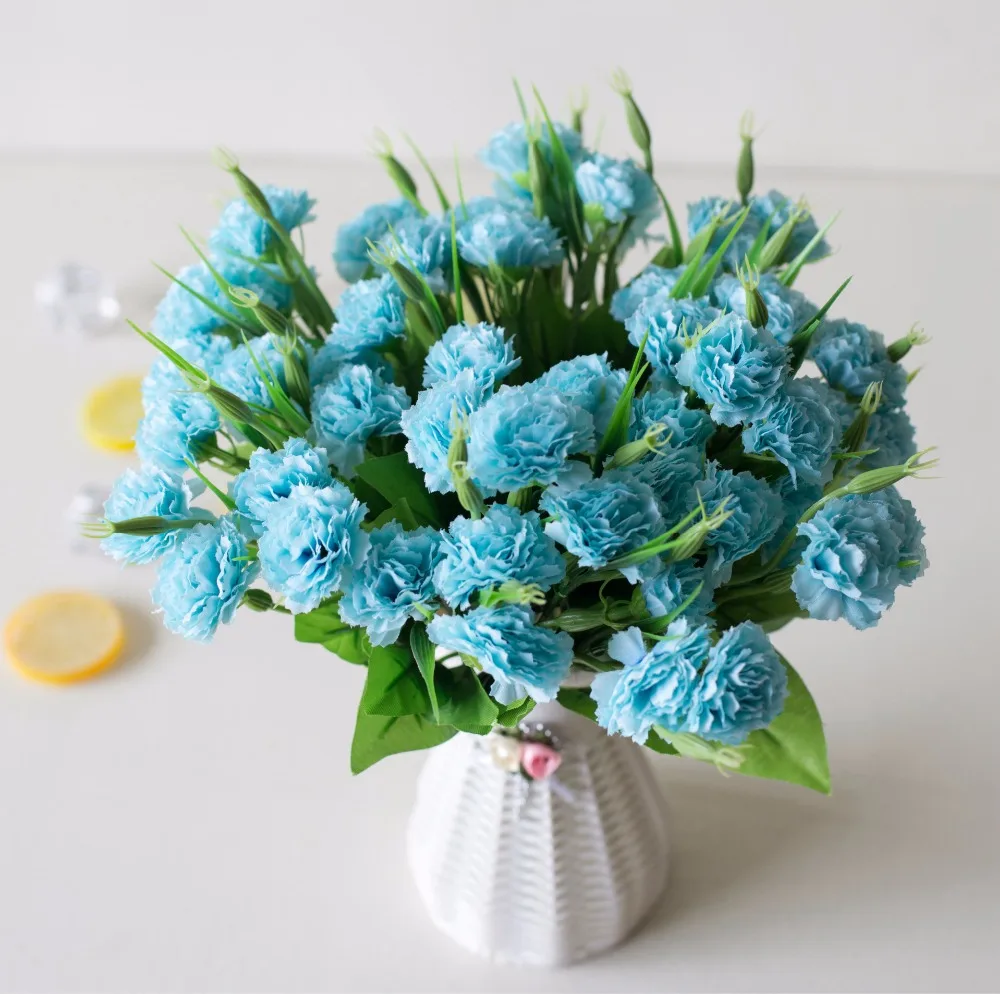 10 голов 1 букет шелковые гвоздики Искусственные цветы подарок на день матери яркие дешевые искусственные цветы украшение дома свадьба A8140