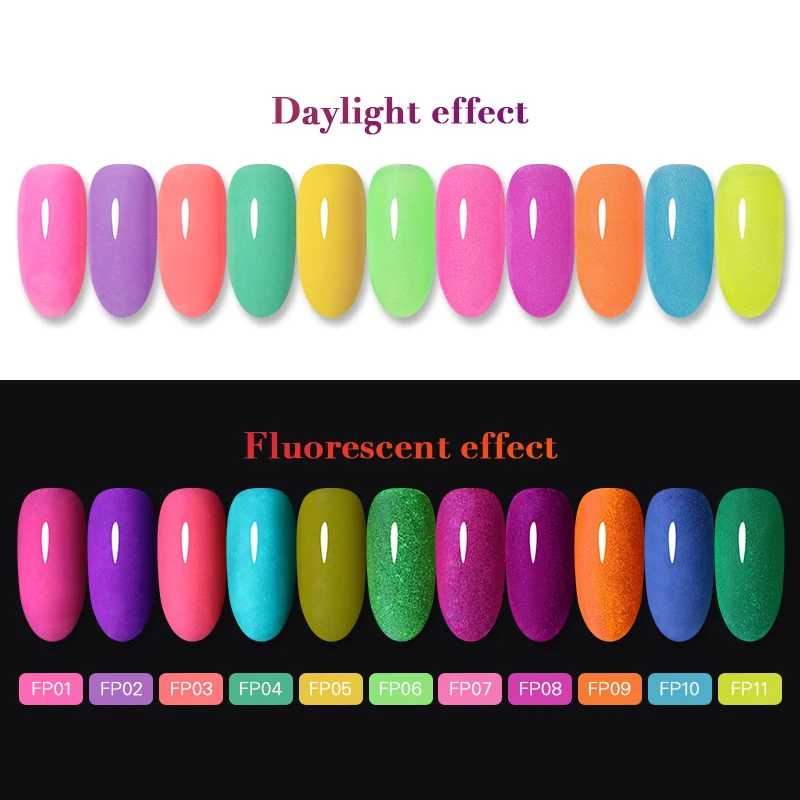 BORN PRETT Dipping Nail Powder 10ml Dip Pigment Dust Fluorescence Natural Dry Nail Art Decoration Neon Nail Glitter Power