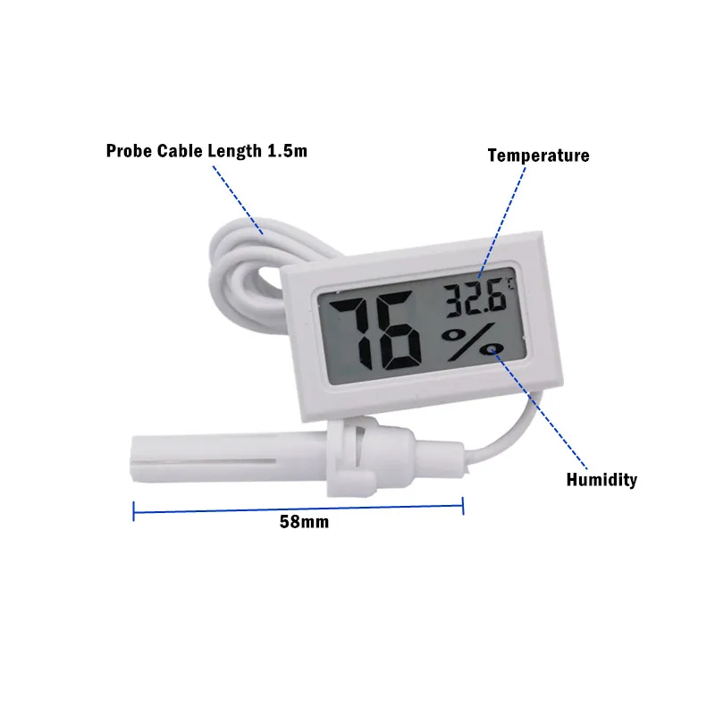 Мини цифровой ЖК-дисплей термометр гигрометр Температура измеритель влажности-50~ 70C 10%~ 99% RH скидка 28