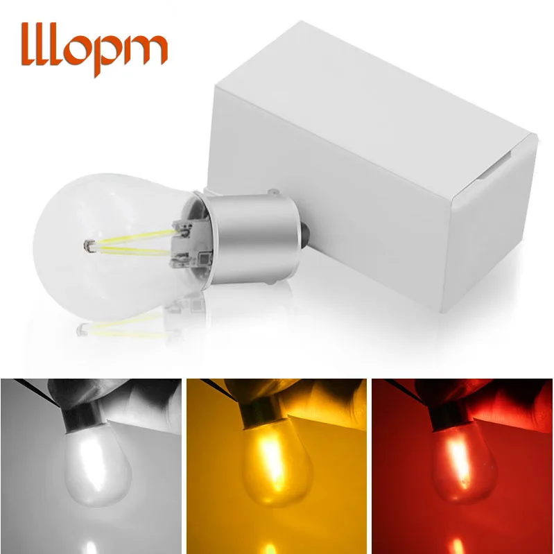 

1pcs P21W 1156 Ba15s LED Car Light S25 Filament Chip Auto Vehicle Reverse Turning Signal Bulb Lamp DRL 12v 24v Car Styling