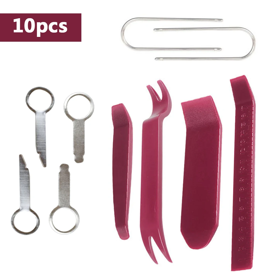 

10pcs Portable Auto Car Radio Panel Door Clip Panel Trim Dash Audio Removal Installer Pry Kit Repair Tool