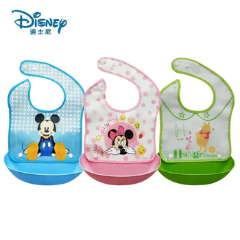 

Disney Bibs & Burp Cloths rice bowl ODM waterproof disposable baby infant bib EVA saliva towel kids feeding pocket
