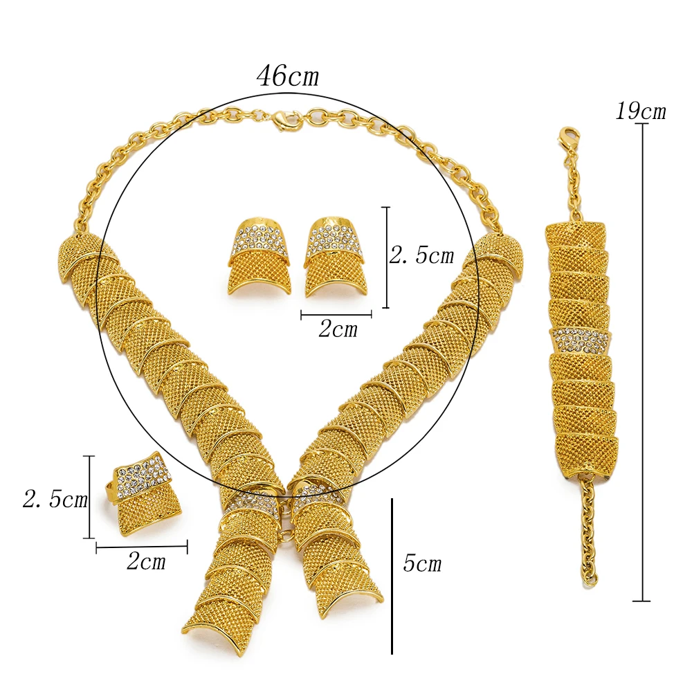 BAUS свадебный подарок в нигерийском стиле Свадебные африканские бусы комплект ювелирных изделий Модные женские Эфиопии Дубайская золото Цвет комплект ювелирных изделий Дизайн