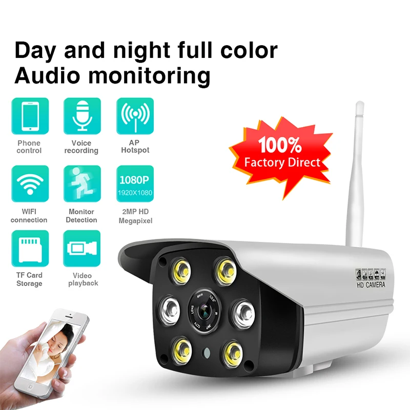 ZGWANG 1080P Waterproof Wifi Camera 2MP Wireless IP Camera HD Wifi Surveillance Outdoor Camera ZGWANG 1080P Waterproof Wifi Camera 2MP Wireless IP Camera HD Wifi Surveillance Outdoor Camera