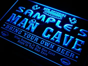 

qa-tm Name Personalized Custom Man Cave Football Bar Beer Neon Sign with On/Off Switch 7 Colors 4 Sizes