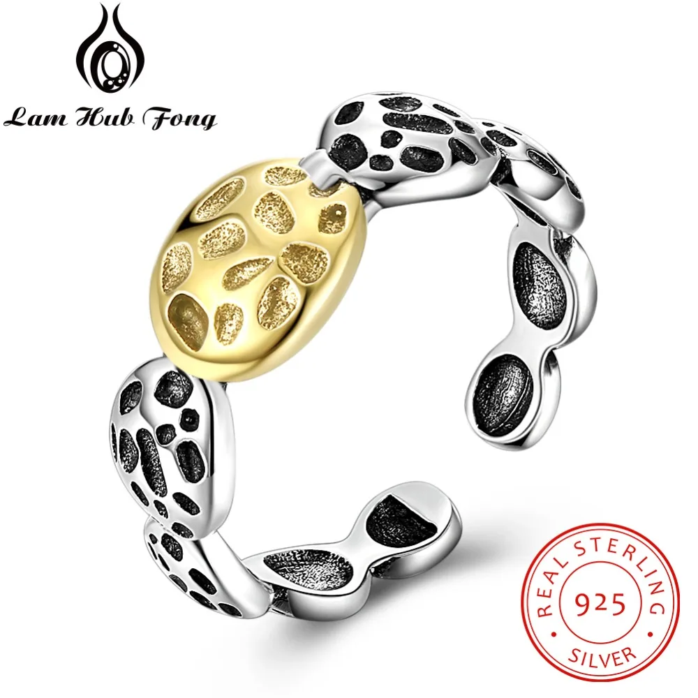 

Chic Geometric Adjustable Ring Real 925 Sterling Silver Open Rings For Women Vintage Silver Fine Jewelry (Lam Hub Fong RI103558)