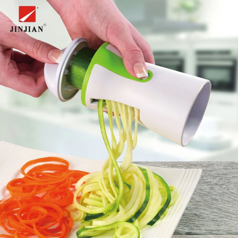 JINJIAN овощей Spiralizer Фрукты Терка спиральный измельчитель нож Spiralizer для моркови огурец кабачок кухонные инструменты приспособление