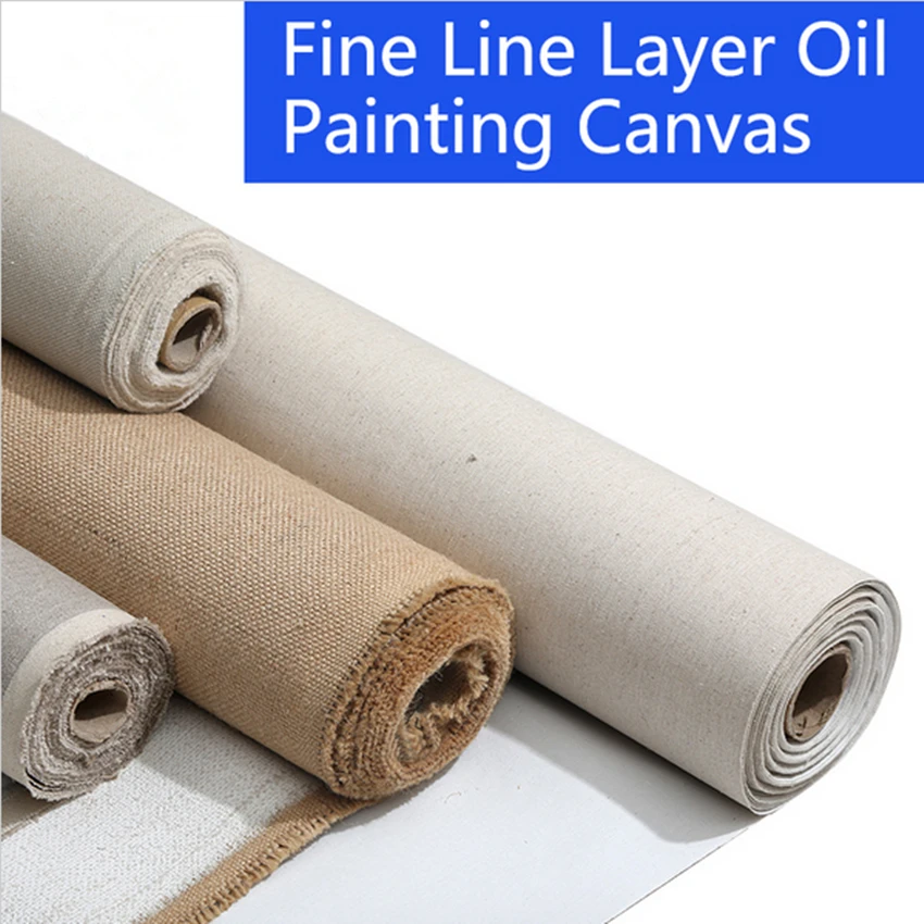 

YMJZ 5m Linen Blend Primed Blank Canvas For Painting High Quality Layer Oil Painting Canvas 5m One Roll ,28/38/48/58 Width