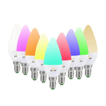 

Smart WiFi Light Bulb LED RGBColor Changing Compatible with Amazon Alexa and Google Home Assistant E14