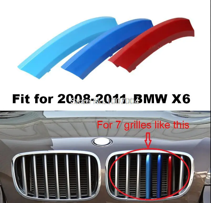 Для 2008-2015 BMW X6 Series 3 вида цветов ABS 3D M автомобильный Стайлинг передняя решетка