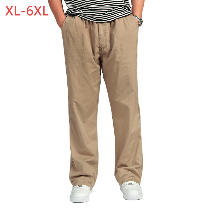 XL-6XL хлопок Мешковатые на открытом воздухе штаны карго с множеством карманов Брюки для Для мужчин тактическая, боевая, милитари брюки