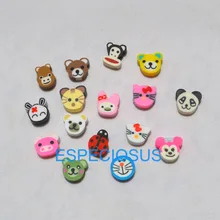 50 шт., аксессуары для ювелирных изделий, полимерная глина, бусины, Мультяшные животные, круглая форма, распорка, разные цвета, браслет, Отдел Fimo, ломтики