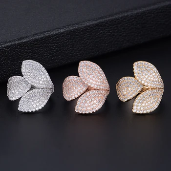

missvikki Noble Sophisticated Elegant Fashion Rings for Bridal Women Wedding Jewelry Cubic Zirconia Top Quality