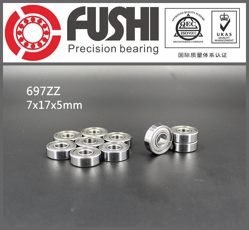 697ZZ Bearing ABEC 1 10PCS 7x17x5mm Miniature 697Z Ball Bearings 619/7