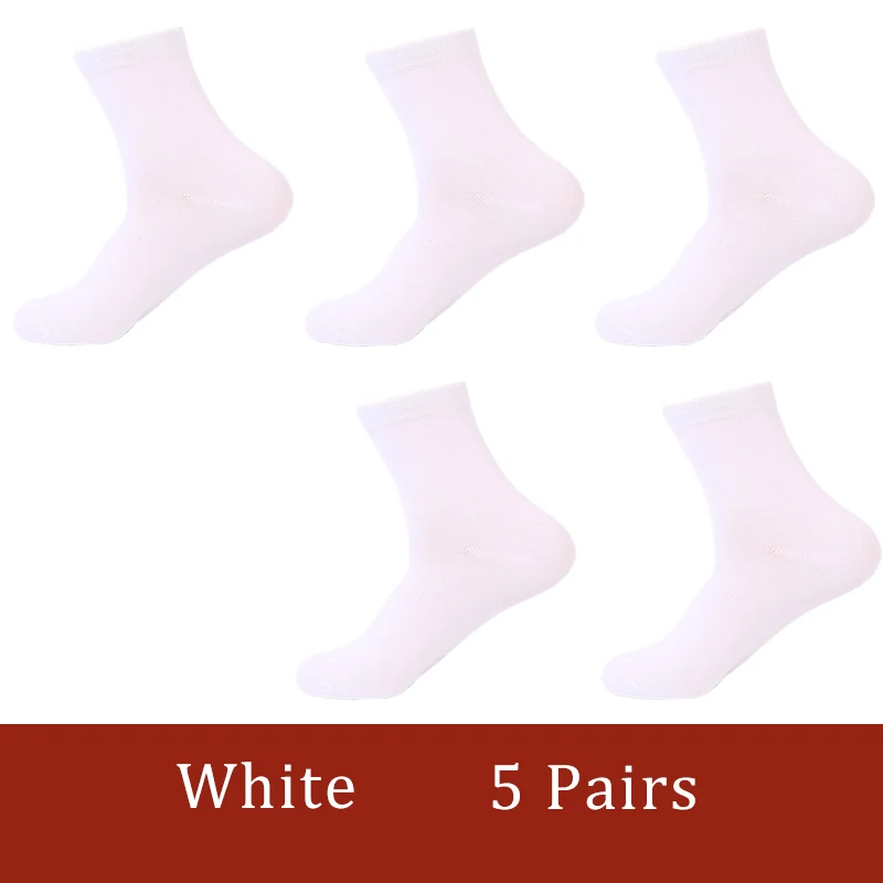 Casual Men's Business Socks For Men Cotton Brand Crew Black White Gray