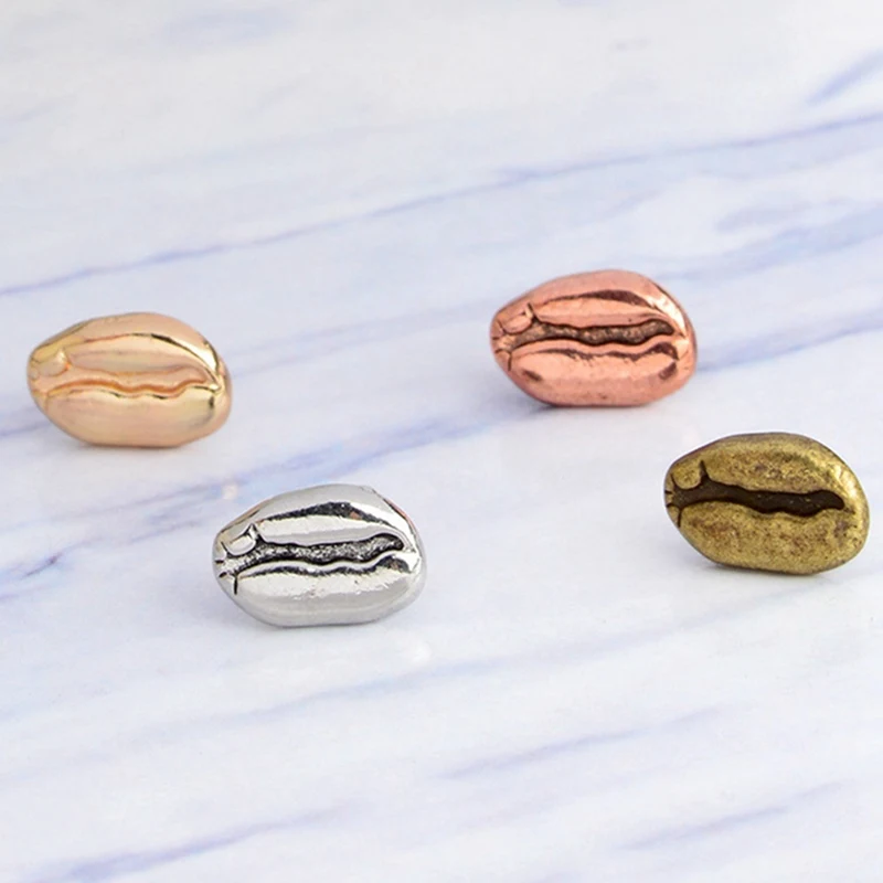1Pcs Metal Coffee Beans Espresso Coffee Pin Coffee Maker Badges