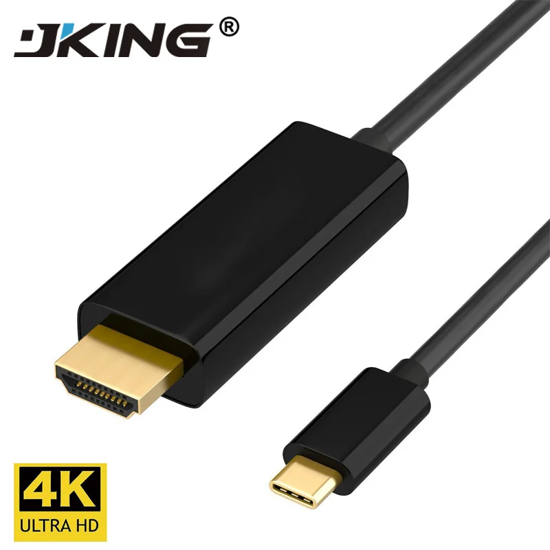 JKING 1 8 м USB C HDMI Тип Кабеля к конвертер Мужского 4 К 1080 P кабель для MacBook HDTV проектор