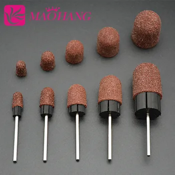 

Remove Calluses Nail Art Sanding Caps for Manicure Pedicure Electric Nail Drill Machine Nail Tools 5 kind size (1 handle+1cap)
