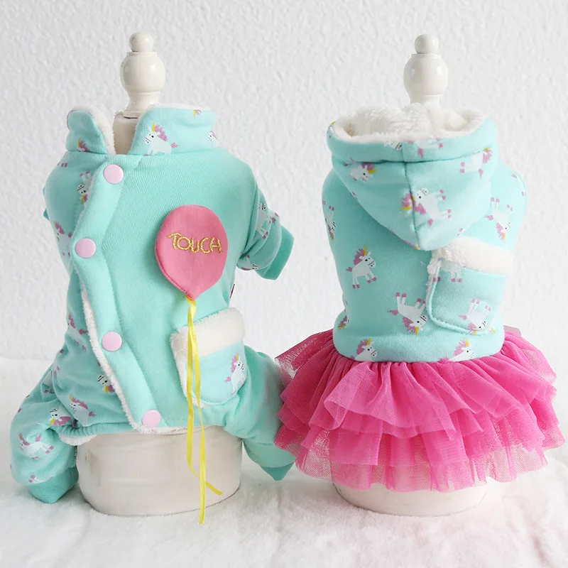 

Fall Promotion Sale 2019 Cute Little Horse Printing Male Dogs Jumpsuits Female Dresses Couples Pet Clothes Dog Accessories